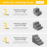 Load image into Gallery viewer, Pet Stairs- High Density Foam Steps for Couch or Bed, Non-Slip Foldable Removable Washable Cover for Dogs or Cats
