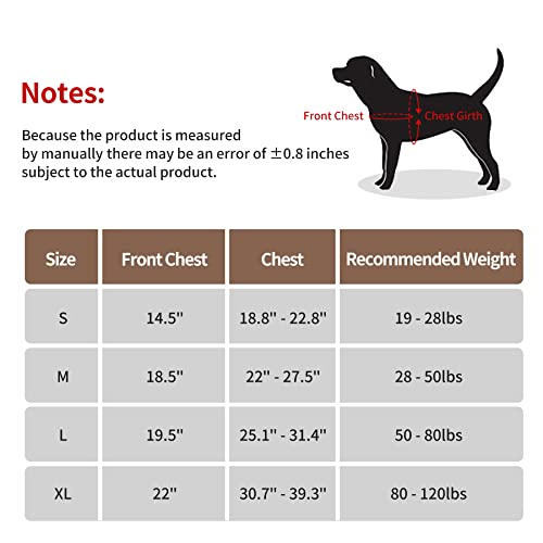 Annchwool No Pull Dog Harness with Airtag Case and Two Patches,Quick Fit and Reflective Escape Proof Dog Harness,Easy for Training Walking Vest Harness for Small & Medium and Large Dog(Brown,S)