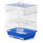 Blue Plastic Base Cage for Small Birds