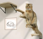 Load image into Gallery viewer, Cat Climbing Stair Shelf Wall Mounted Reversible Left &amp; Right Direction, Cat Stairway Shelf for Climbing with Sisal Rope Ladder Cat Wall Furniture
