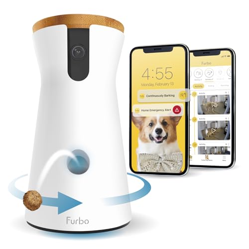 Furbo 360° Dog Camera - Treat Tossing, Bark Alerts & 2-Way Audio for Pet Monitoring.