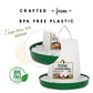 Stylish white poultry feeder to complement any coop décor