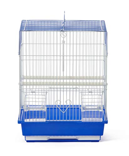Blue Plastic Base Cage for Small Birds