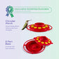Vibrant Red Hummingbird Flower Feeder - Perfect for luring hummingbirds with a simple, easy-to-clean design.
