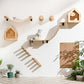 Cat Stairs Wall Mounted 11.8 Inch with Jute Scratching for Most Kitten, Medium and Large Cats, 2 of Pack