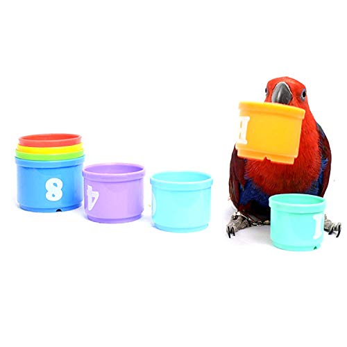 Stacking Cup Training Treat Toys for Parrots