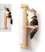 Load image into Gallery viewer, FUKUMARU 36.6&quot; Wall-Mounted Cat Activity Tree – Pine Hammock, Jute Scratching Post &amp; Modern Feline Furniture
