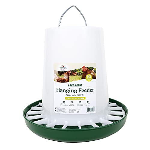 10 lbs Harris Farms hanging poultry feeder for clean and efficient feeding