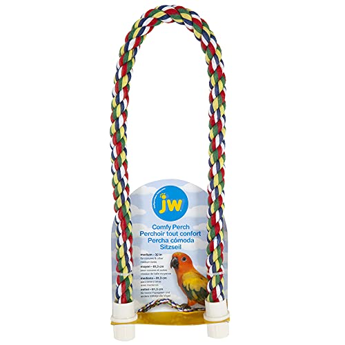 Pet Comfy Perch For Birds Flexible Multi-Color Rope, Medium - 32" Length