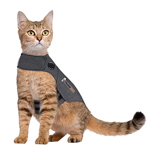 Thundershirt Cat Anxiety Jacket, Medium, Heather Gray