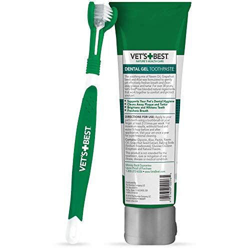 Dog Toothbrush & Enzymatic Toothpaste Kit for Cleaner Teeth