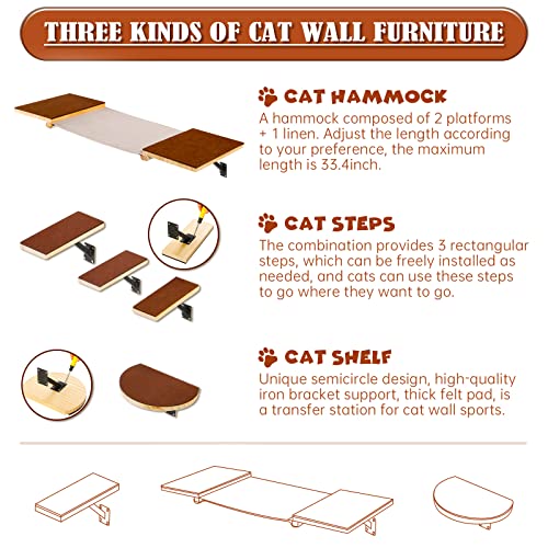 Cat Wall Bridge Wall Mount Perch Cloud Shelf Board 70"