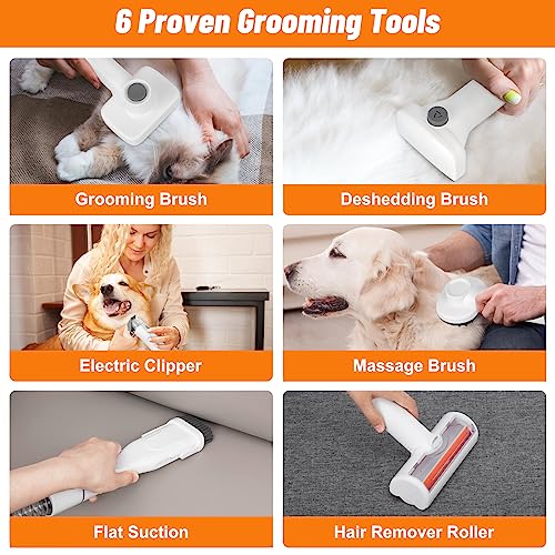Dog Grooming Kit & Vacuum Suction 99.99% Pet Hair