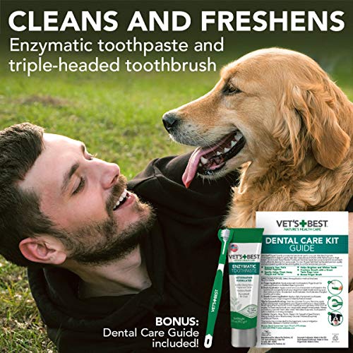 Dog Toothbrush & Enzymatic Toothpaste Kit for Cleaner Teeth