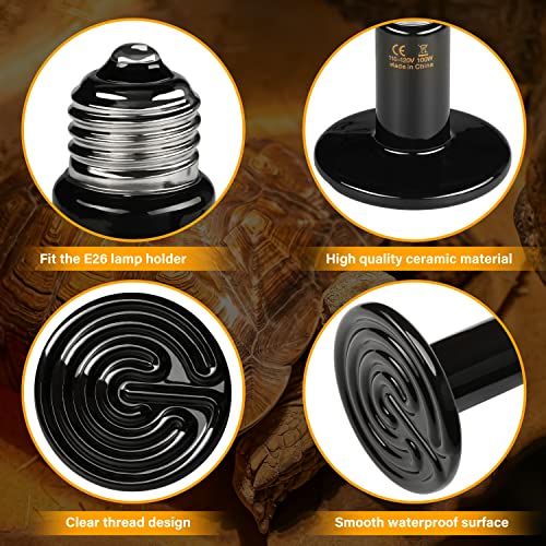 150W Ceramic Heat Emitter for Reptiles and Chickens (No Light)