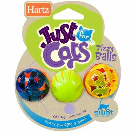 Hartz Bizzy Balls Cat Toy - Engaging, Durable Plaything for Cats of All Breeds.