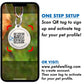 Premium QR Pet ID Tag - Purple Paw
