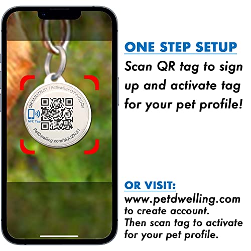 Premium QR Pet ID Tag - Purple Paw