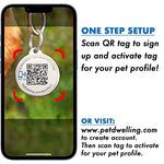 Load image into Gallery viewer, Premium QR Pet ID Tag - Purple Paw
