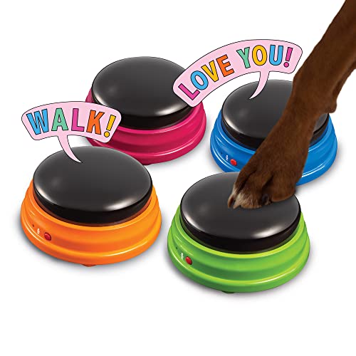 Pet Talk Buttons - 4 Piece Set for Dog Training and Communication