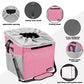 Pet Carrier Bicycle Basket Bag Pet Carrier/Booster Backpack for Dogs and Cats with Big Side Pockets,Comfy & Padded Shoulder Strap,Travel with Your Pet Safety（Pink）