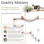 Load image into Gallery viewer, Catastrophic Creations Juggernaut Cat Condo – Cat Tower for Indoor Cats w/4 Cat Hammocks, Cat Scratching Post &amp; Cat Bridge – Wall Mounted Cat Tree for Indoor Cats – Sturdy Bamboo Cat Wall Furniture
