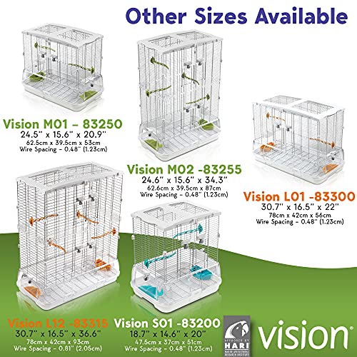 Wire Bird Cage, Bird Home for Parakeets, Finches and Canaries, Tall Medium