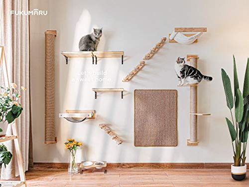 Cat Hammock Wall Mounted, Kitty Beds and Perches,for Sleeping, Playing, Climbing, and Lounging