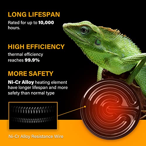 150W Ceramic Heat Emitter for Reptiles and Chickens (No Light)