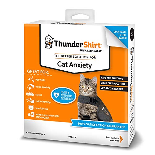 Thundershirt Cat Anxiety Jacket, Medium, Heather Gray