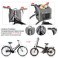 BABEYER Dog Bike Basket, Expandable Soft-Sided Pet Carrier Backpack with 4 Open Doors, 4 Mesh Windows for Small Dog Cat Puppies - Grey