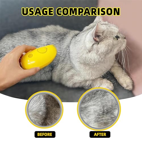 Cat Steam Brush: Hair Removal Steamy Pet Brush 3-in-1 Self-Cleaning Grooming Innovative Tool