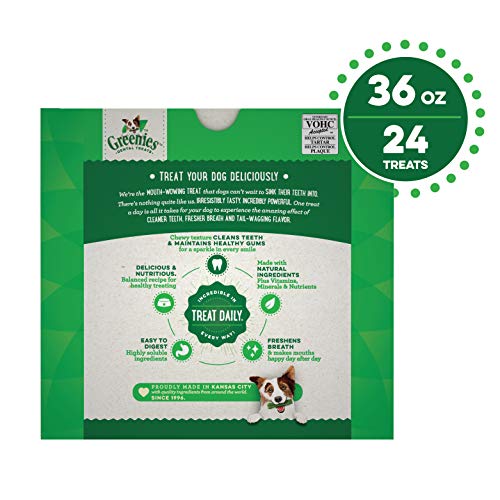 GREENIES Large Dog Dental Chews - 36oz, 24 Treats, Oral Health