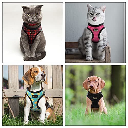 Plutus Pet Step-in Dog Harness, Adjustable Reflective Soft Dog Harness, Breathable Dog Vest Harness for Cats Puppy and Small Medium Dogs(S, Red)