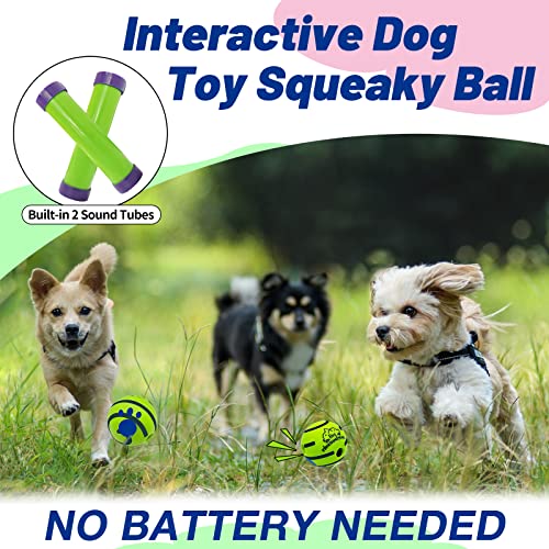 Interactive Durable Wobble Giggle Squeaky Chew Ball Dog Toy *Size Small*