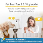 Load image into Gallery viewer, Furbo 360° Rotating Smart Dog Camera Treat Dispenser w/Subscription Required: Home Emergency Alerts w/Phone App | 2-Way Audio, Dog Tracking &amp; Treat Toss | Bark Detection [Premium Safety Package 2023]
