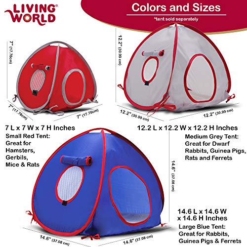 Colorful Blue/Red Tunnel for Small Pets - Ideal for rabbits and guinea pigs to burrow and have fun.