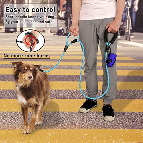 6ft Long Heavy Duty Reflective Padded Training Control Dog Leash- Double Handles