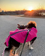 Load image into Gallery viewer, Red Zip-Up Fleece Dog Sweater with Leash Rings - Medium Size
