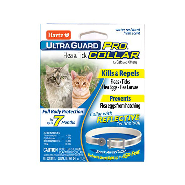 Hartz UltraGuard Pro Cat Collar – 7-Month Flea & Tick Protection, Adjustable Fit.