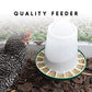 Hanging poultry feeder for up to 25 birds, perfect for small to medium coops