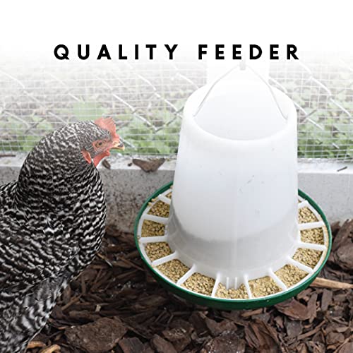 10 lb Harris Farms Free Range Hanging Poultry Feeder, White