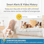 Load image into Gallery viewer, Furbo 360° Rotating Smart Dog Camera Treat Dispenser w/Subscription Required: Home Emergency Alerts w/Phone App | 2-Way Audio, Dog Tracking &amp; Treat Toss | Bark Detection [Premium Safety Package 2023]
