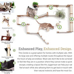 Load image into Gallery viewer, Catastrophic Creations Juggernaut Cat Condo – Cat Tower for Indoor Cats w/4 Cat Hammocks, Cat Scratching Post &amp; Cat Bridge – Wall Mounted Cat Tree for Indoor Cats – Sturdy Bamboo Cat Wall Furniture
