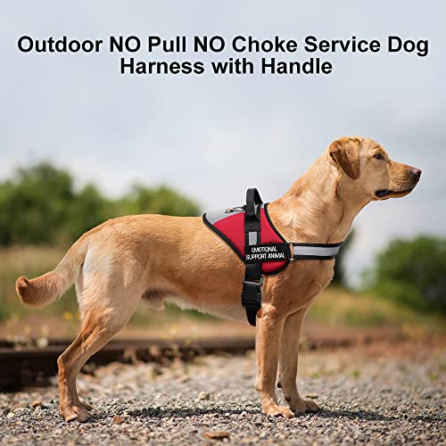 Plutus Pet Emotional Support Dog Vest, No Pull Dog Vest Harness with Easy Control Handle, Reflective Breathable Soft Padded and Adjustable, for Small Medium Large Dogs