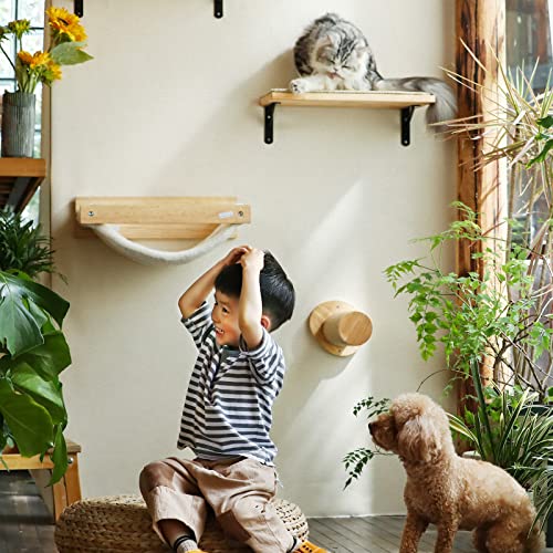 Cat Stairs Wall Mounted 11.8 Inch with Jute Scratching for Most Kitten, Medium and Large Cats, 2 of Pack
