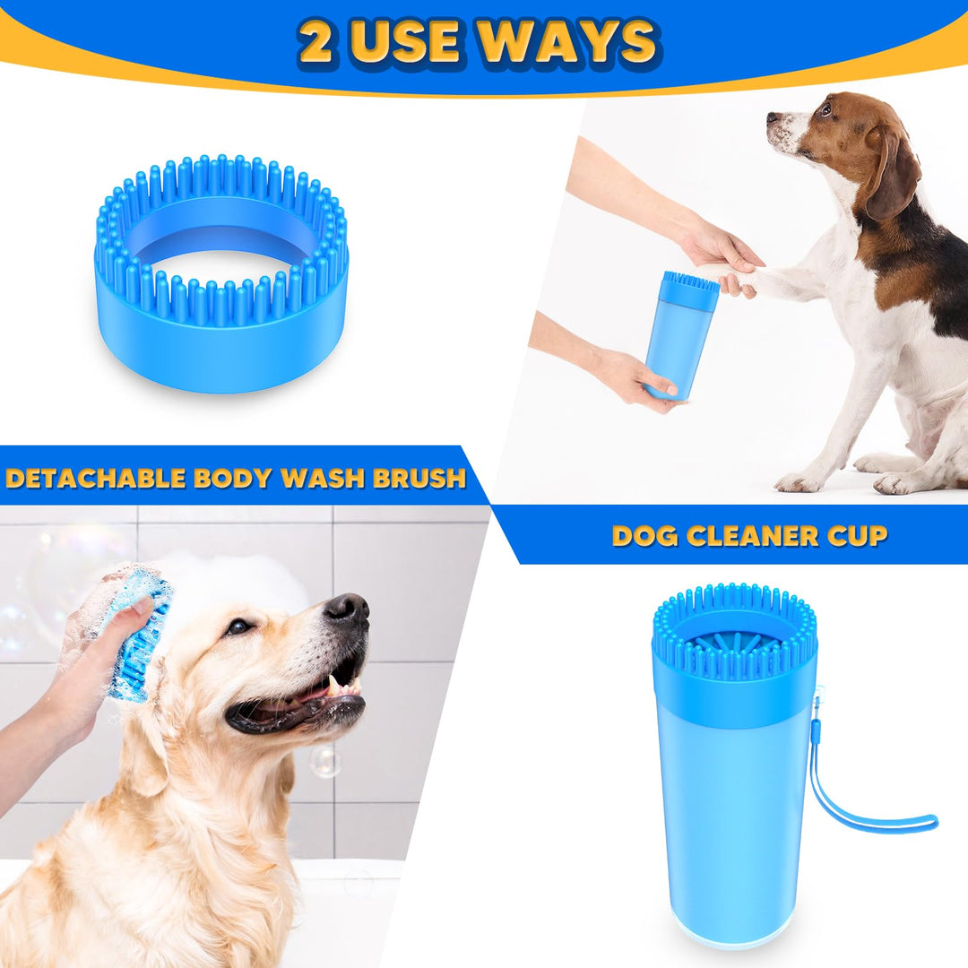 2 In 1 Portable Dog Paw Washer Upgrade for Large Dogs and Cats