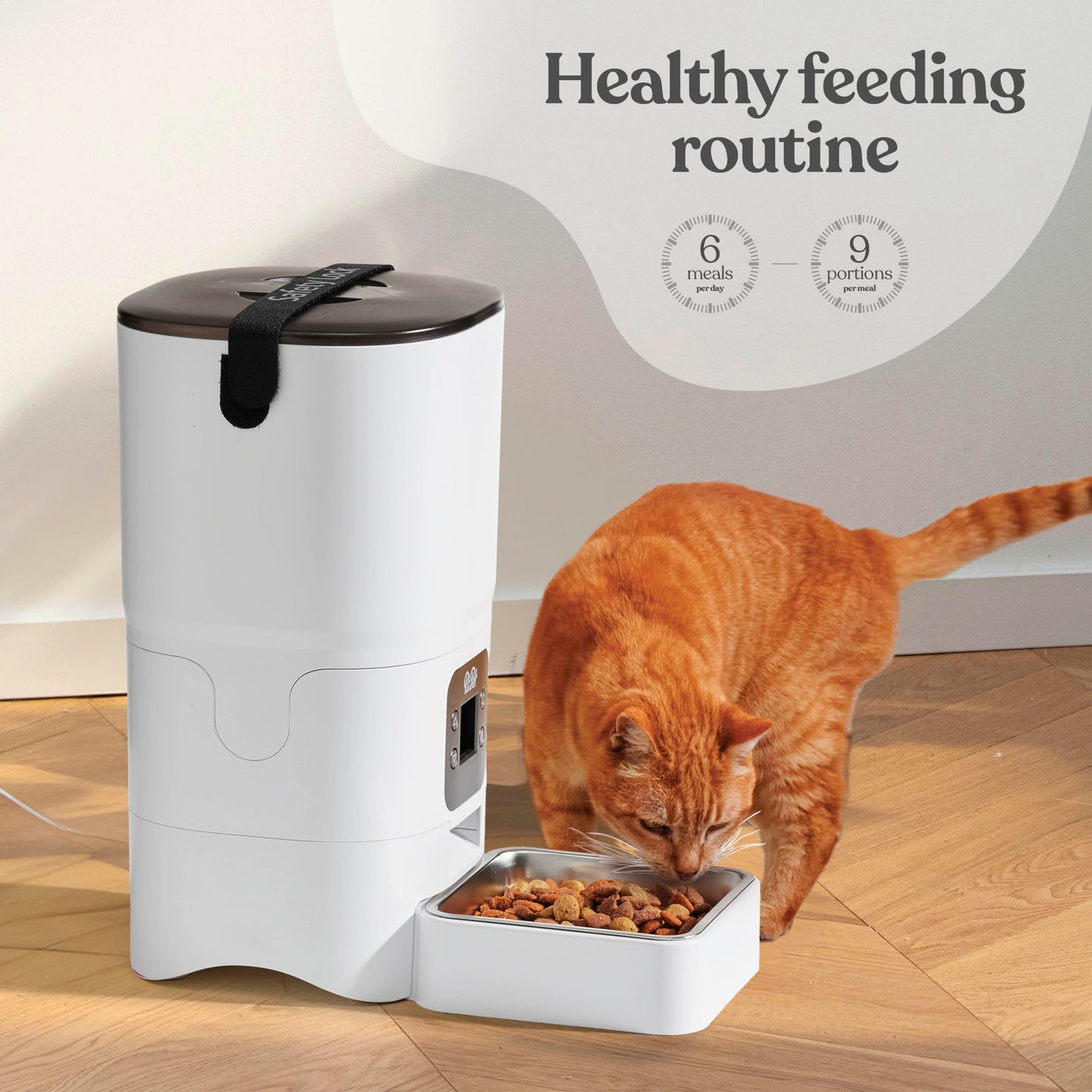 Smart Reliable Automatic Dog & Cat Feeder w Voice Recording and Portion Control